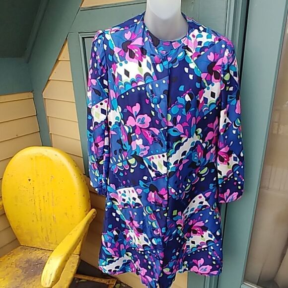 Vintage 60s Vivid Sleeveless Dress and Jacket - Picture 4 of 8